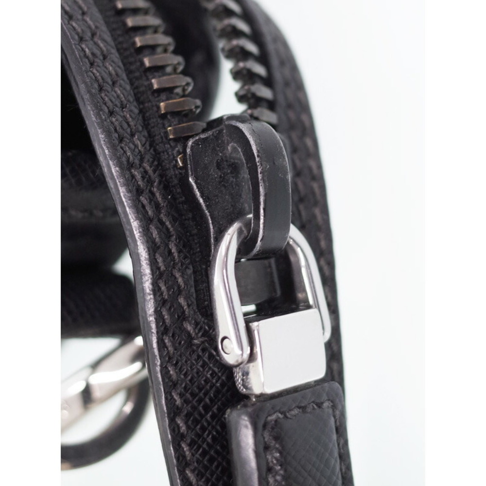 Prada Black Bag Nylon Shopper Tote 2way Shoulder Black East West - Picture 9 of 9